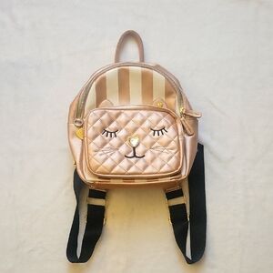 Betsy Johnson Cute Quilted Cat Face Backpack